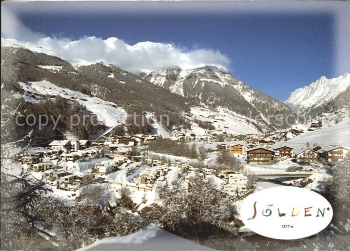 Soelden oetztal Panorama Wintersportplatz oetztaler Alpen