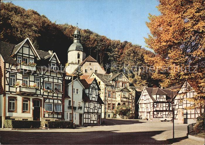 Allendorf Bad Sooden Wendischer Markt Fachwerkhaeuser Herbststimmung