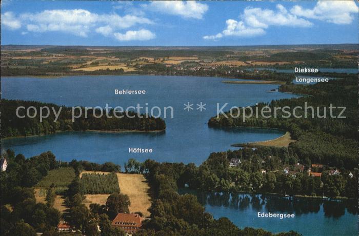 Dieksee Blick ueber die Holsteinische Seenplatte Naturpark Holsteinische Schweiz