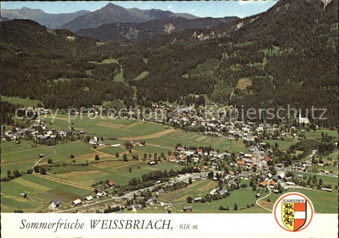 Weissbriach Kurort Sommerfrische Wintersportplatz Fliegeraufnahme