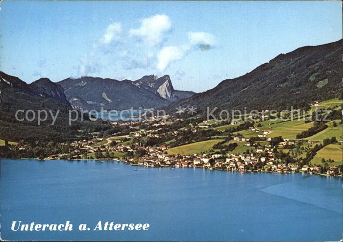 Unterach Attersee Mondsee Drachenwand Fliegeraufnahme