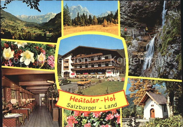 Heutal Unken Gasthof Pension Heutaler Hof Landschaft Alpen Blumen Wasserfall Kap