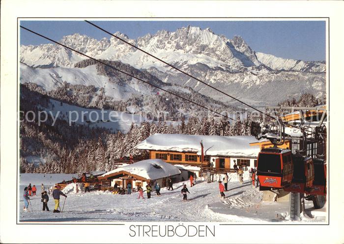 Fieberbrunn Tirol Berggasthof Streuboeden Liftstation Wintersportplatz Wilder Ka