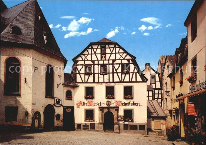 Beilstein Mosel Marktplatz Alte Pfarrkirche Alte Mosel Weinstuben