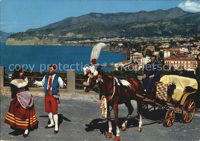 Sorrento Campania Trachten Pferdedroschke