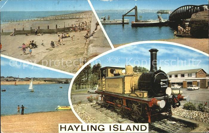 Hayling Island Beach Coast Train Strand Kueste Dampflokomotive