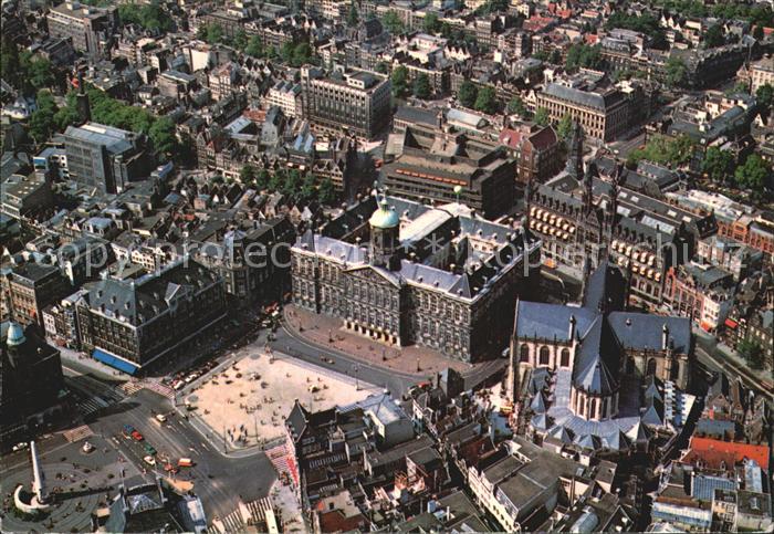 Amsterdam Niederlande Kon Paleis Nieuwe Kerk Luchtopname Schloss Kirche