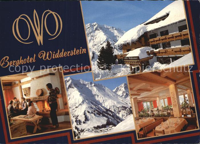 Schroecken Vorarlberg Berghotel Widderstein Kaminzimmer Restaurant Winterpanoram