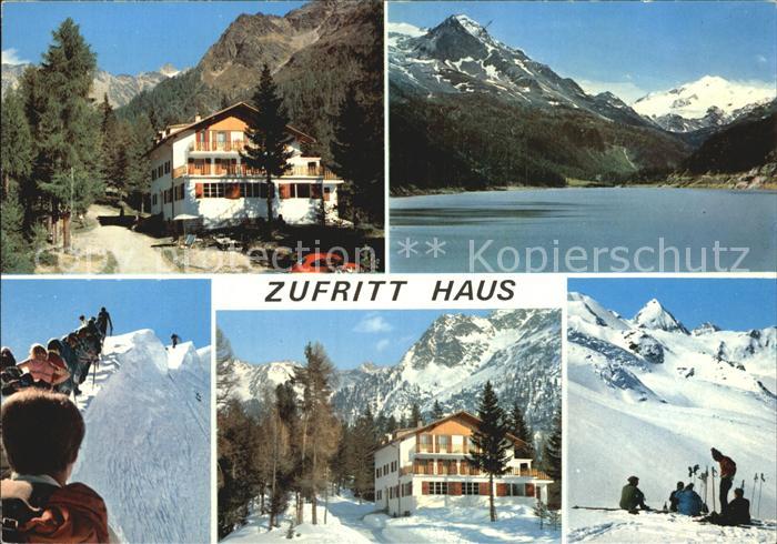 Val Martello Zufritt Haus Rifugio Gioveretto Seepanorama Bergsteiger