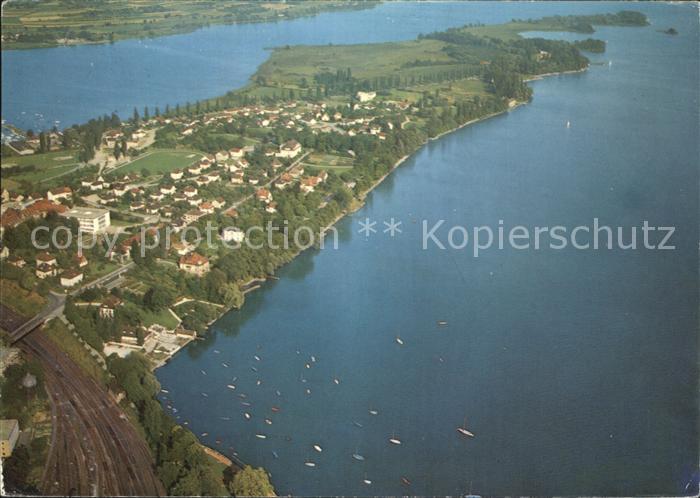 Radolfzell Bodensee Halbinsel Mettnau Fliegeraufnahme