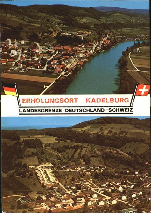 Kadelburg Landesgrenze Deutschland Schweiz Fliegeraufnahme