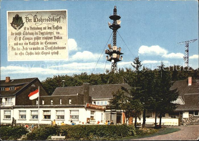 Hoherodskopf Restaurant Gaststaette Sendeturm Geschichte