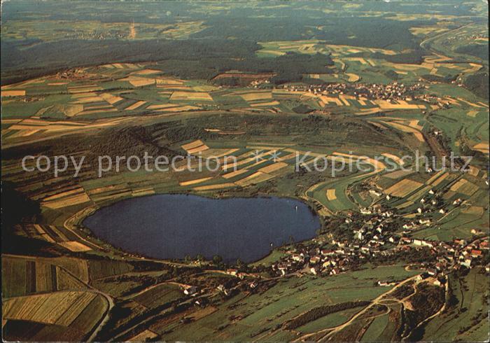Schalkenmehren Schalkenmehrener Maar Fliegeraufnahme
