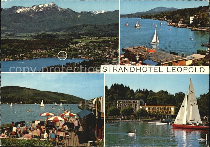 Velden Woerthersee Strandhotel Leopold Restaurant Terrasse Strandbad Segeln Alpe