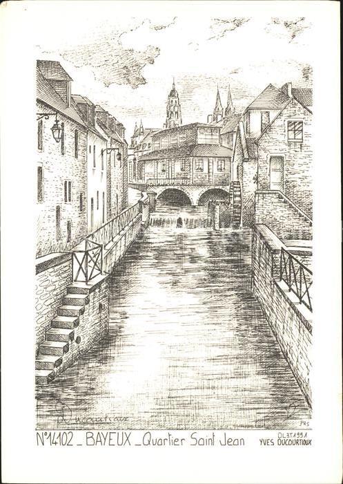 Bayeux Quartier Saint Jean Dessin Collection les Cartes Fines Yves Ducourtioux K