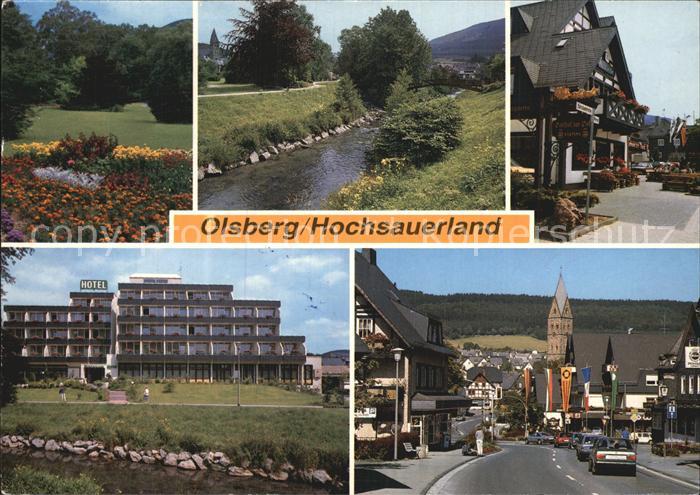 Olsberg Sauerland Teilansichten Hotel Hauptstrasse Kirche Landschaft Park