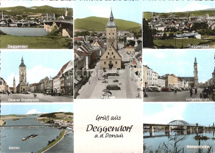 Deggendorf Donau Stadtplatz Rathaus Luitpoldplatz Donaubruecke