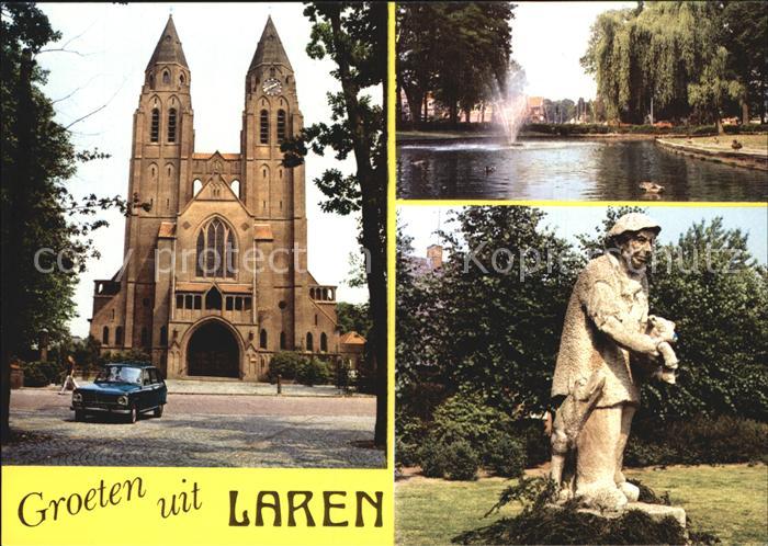 Laren Netherlands Kirche Schwanenteich Denkmal Statue