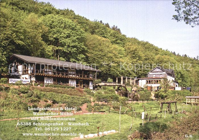 Wambach Untertaunus Landgasthaus Hotel Wambacher Muehle Muehlenmuseum