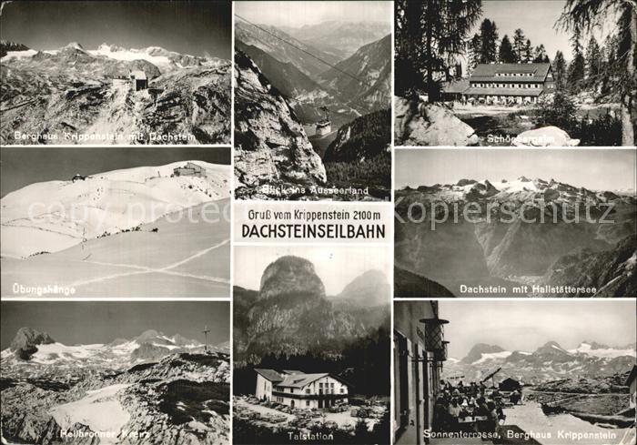 Obertraun Krippenstein Berghaus Dachsteinseilbahn Hallstaettersee Schoenbergalm