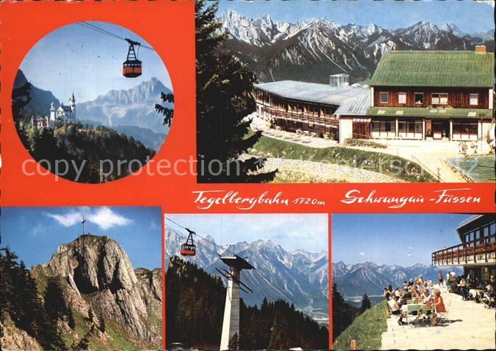 Schwangau Tegelbergbahn Bergrestaurant Terrasse Gipfelkreuz Alpenpanorama