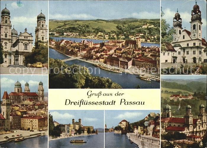 PAssAU Bayern Teilansichten Dreifluessestadt Donau Ilz Inn Altstadt Kirche
