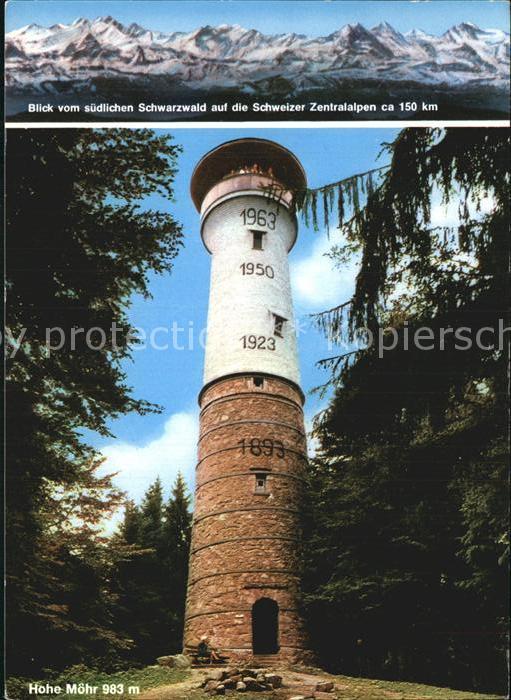 Zell Wiesental Die Hohe Moehr Aussichtsturm Wandergebiet Schwarzwald Schweizer Z