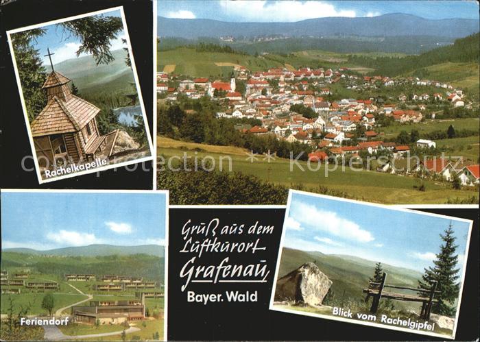 Grafenau Niederbayern Panorama Rachelkapelle Feriendorf Blick vom Rachelgipfel