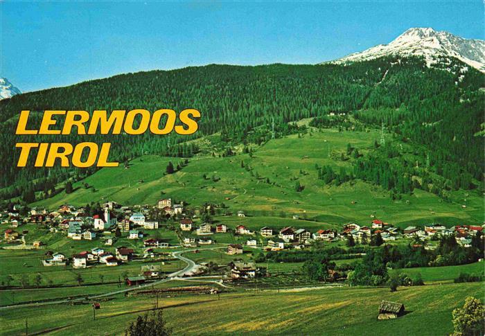 Lermoos Tirol AT Panorama Blick gegen Grubigstein Sommerfrische