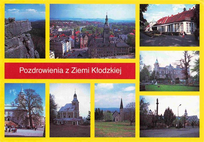 Ziemia Klodzka Klodzko Glatz PL Stadtpanorama Sehenswuerdigkeiten Kirche Schloss