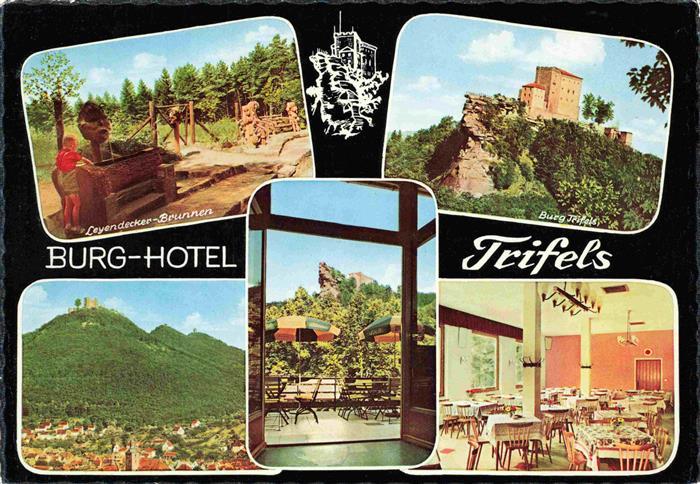 Annweiler Trifels Burghotel Trifels Restaurant Leyendecker Brunnen Panorama