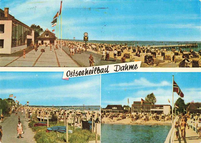 DAHME Ostseebad Holstein Uferpromenade Strand Mole Hotel Restaurant