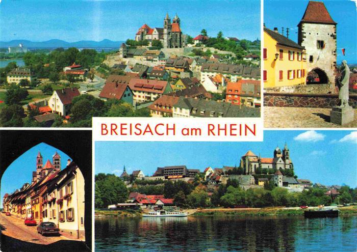 Breisach Rhein Stadtpanorama Altstadt mit Muenster