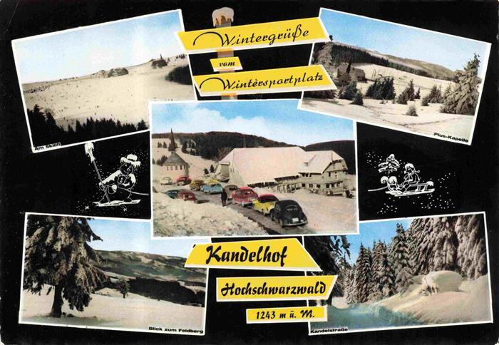 Kandel Breisgau Waldkirch BW Berggasthof Kandelhof Winterpanorama Schwarzwald
