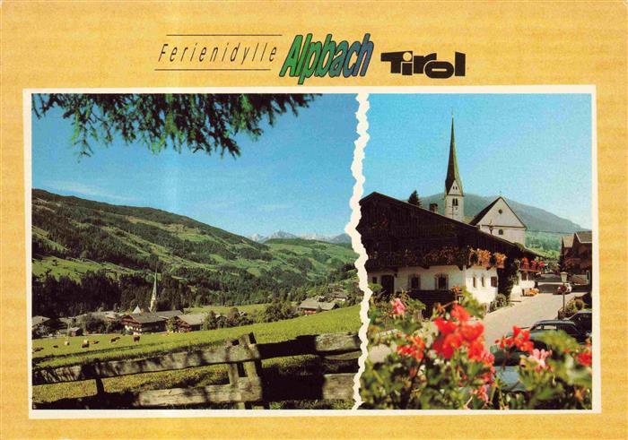Alpbach Tirol AT Panorama Ortsansicht mit Kirche