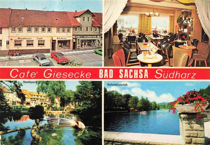 Bad Sachsa Harz Café Giesecke Gastraum Stadtpark Schmelzteich