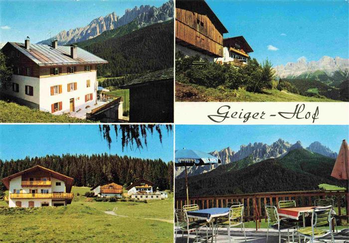 Welschnofen Suedtirol IT Pension Geigeralm Geiger-Hof Terrasse Panorama Dolomite