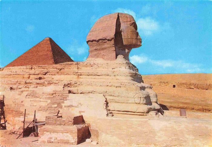 Giza Gizeh Egypt The Sphinx and the Pyramid of Cheops