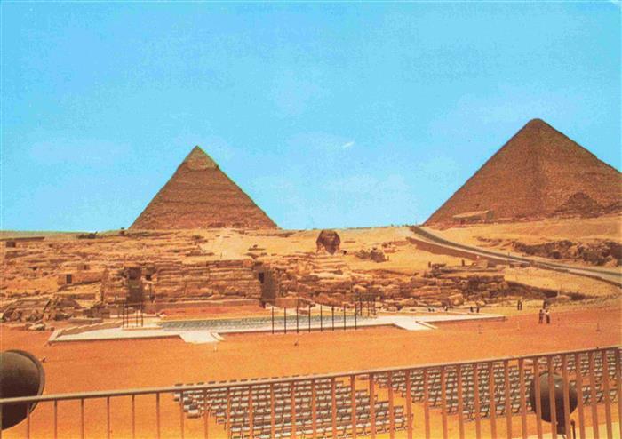 Giza Gizeh Egypt The Sphinx and the Pyramids of Khufu and Khafre