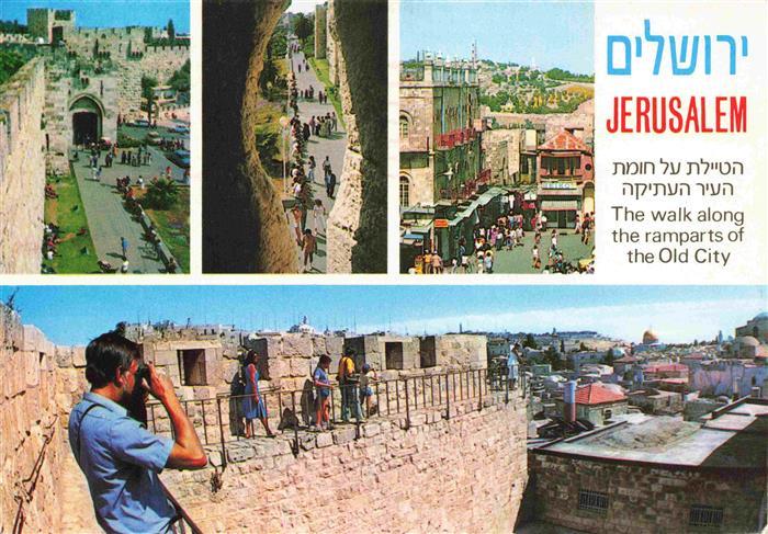 Jerusalem  Yerushalayim Israel Walk along the ramparts of the Old City