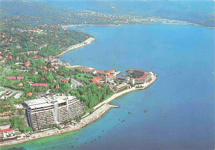 Portoroz Portorose Piran Istrien Slovenia Fliegeraufnahme