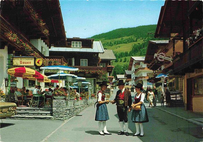 Saalbach -Hinterglemm AT Dorfstrasse Trachten Hotel Restaurant