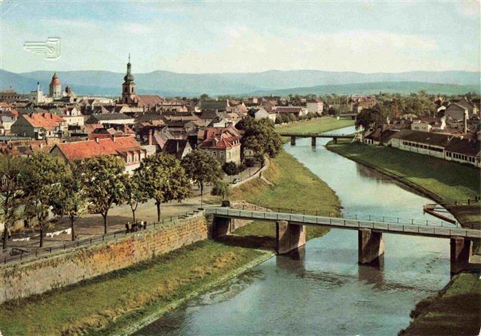 RASTATT Baden BW Panorama mit der Murg