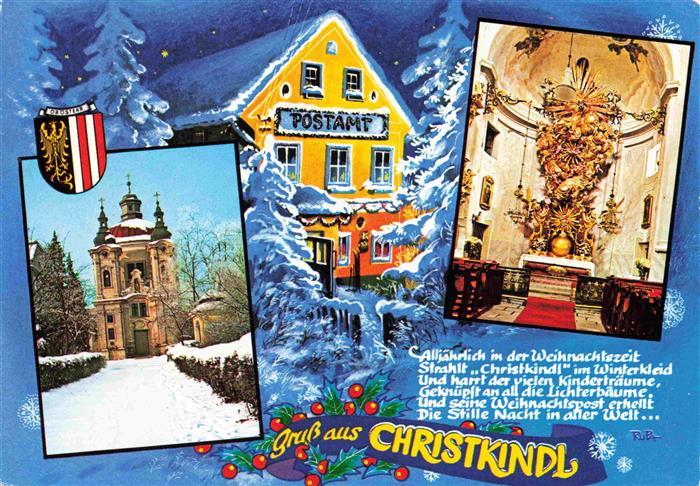 Unterhimmel Steyr Gruss aus Christkindl Kirche Altar Postamt
