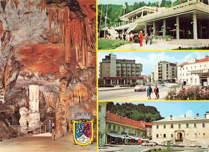 Postojna Adelsberg Slovenia Tropfsteinhoehle Teilansichten Stadtzentrum