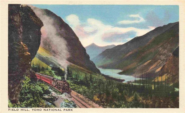 Field Hill British Columbia Canada Panorama Yoho National Park Dampflokomotive K