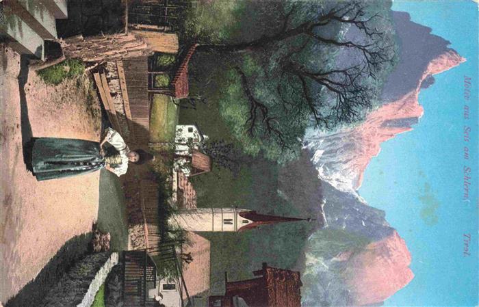 Seis am Schlern Kastelruth Siusi allo Sciliar Suedtirol IT Dorfmotiv mit Kirche