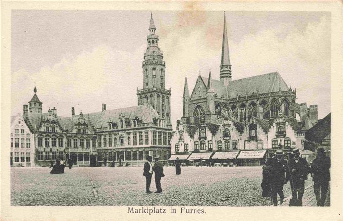 Furnes Veurne West-Vlaanderen Belgie Marktplatz