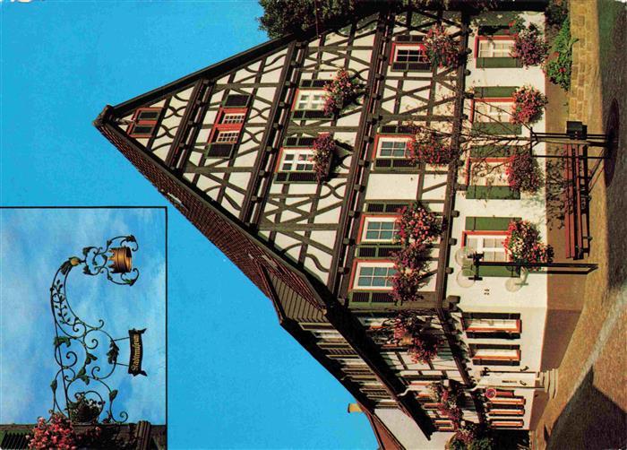Fellbach BW Heimatmuseum Fachwerkhaus Tuerschild