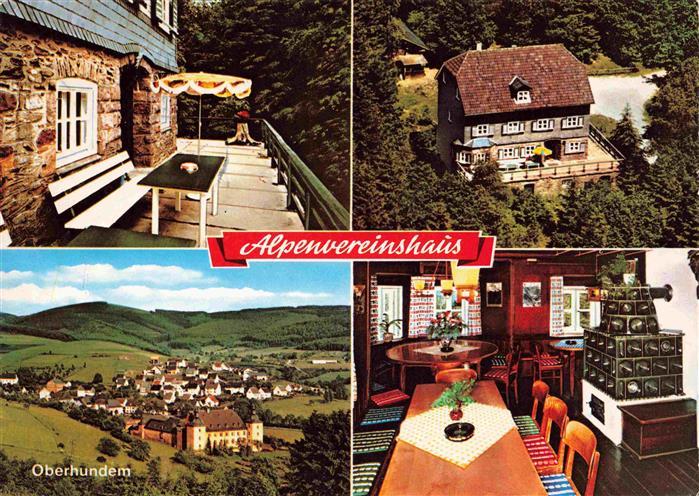 Kirchhundem Alpenvereinshaus Sauerlandhuette auf der Kahle Panorama Oberhundem
